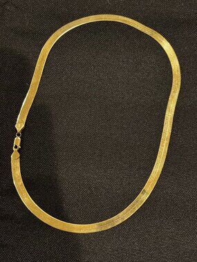 HRH Collection "Studio 54 Super Gleam" 10K Solid Gold Herringbone Chain (18")